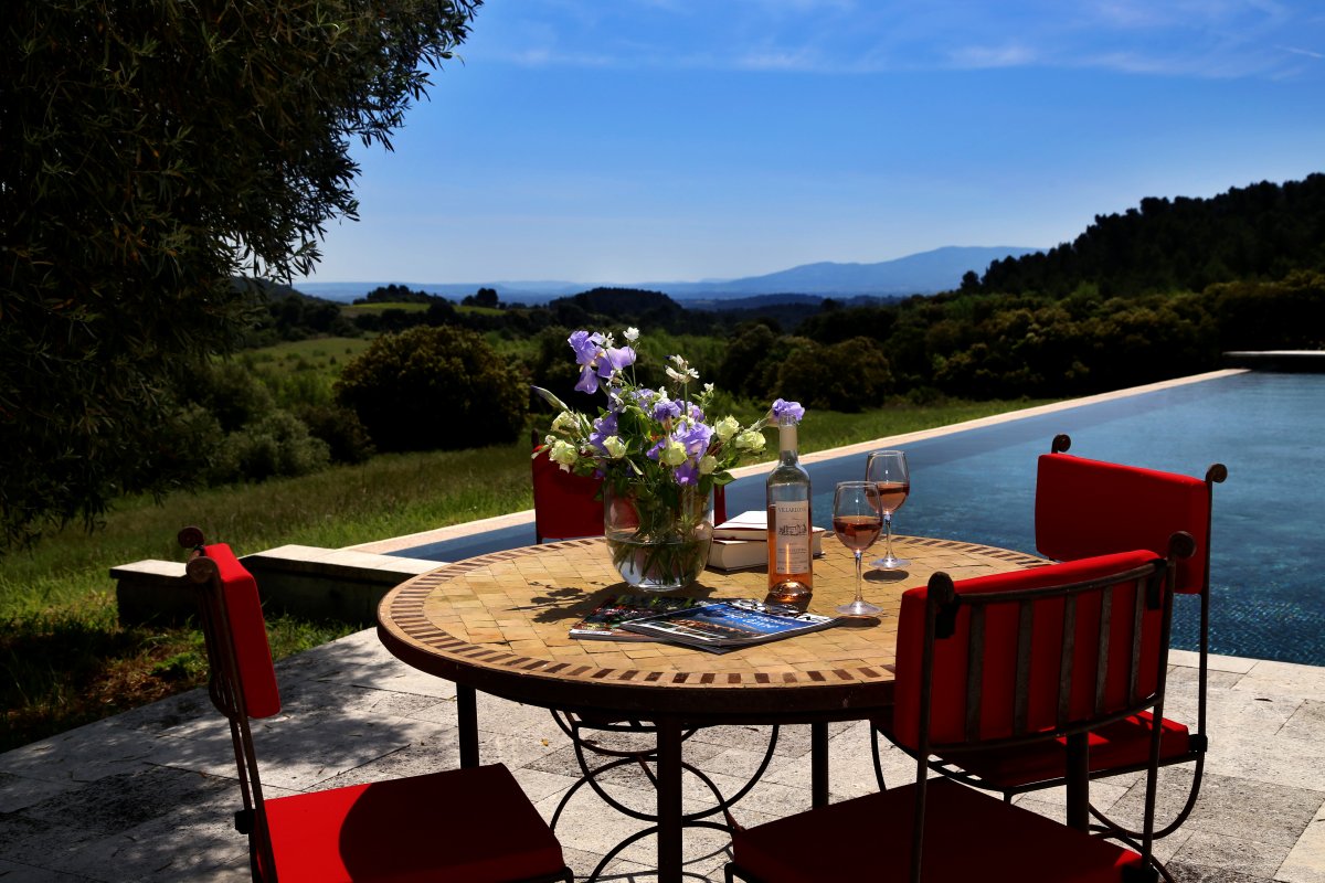 Chateau Villarlong - relax by the pool with countryside views